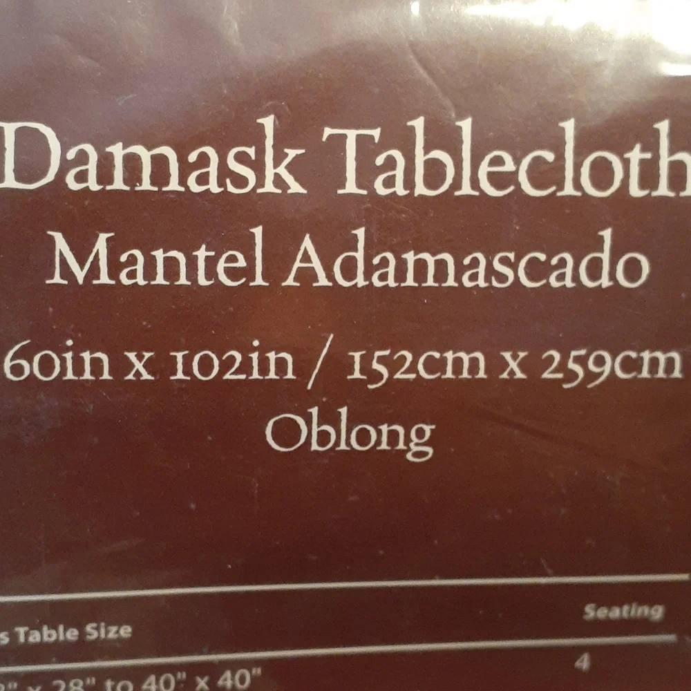Harvest Fall Burgundy Leaf Damask Table Linen Tablecloth 60 X 102 Oblong